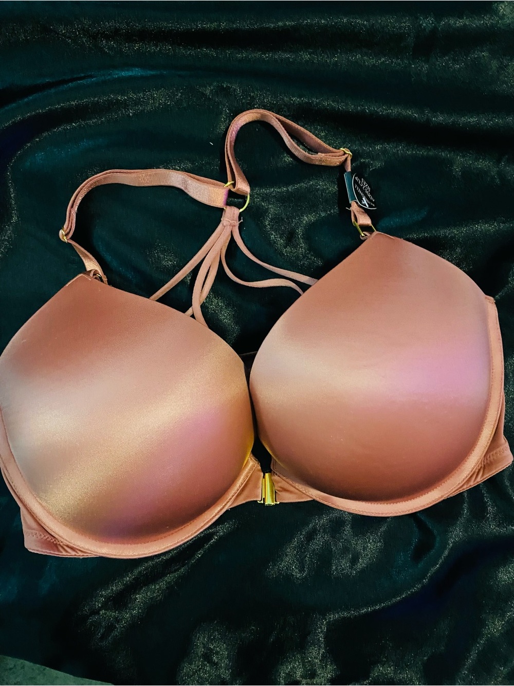 Victoria Secret Strappy Front-Closure Molded Bra in Dusty Rose New
